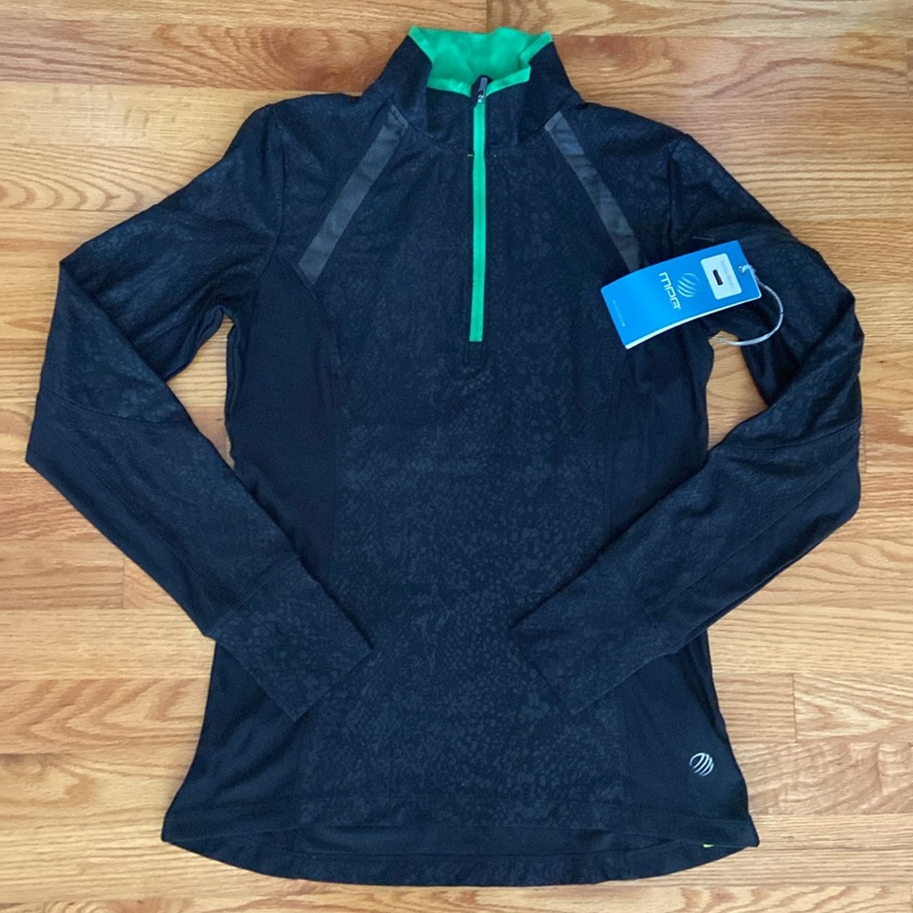 MPG NWT Mondetta Reflective Quarter Zip Cooling Running Top